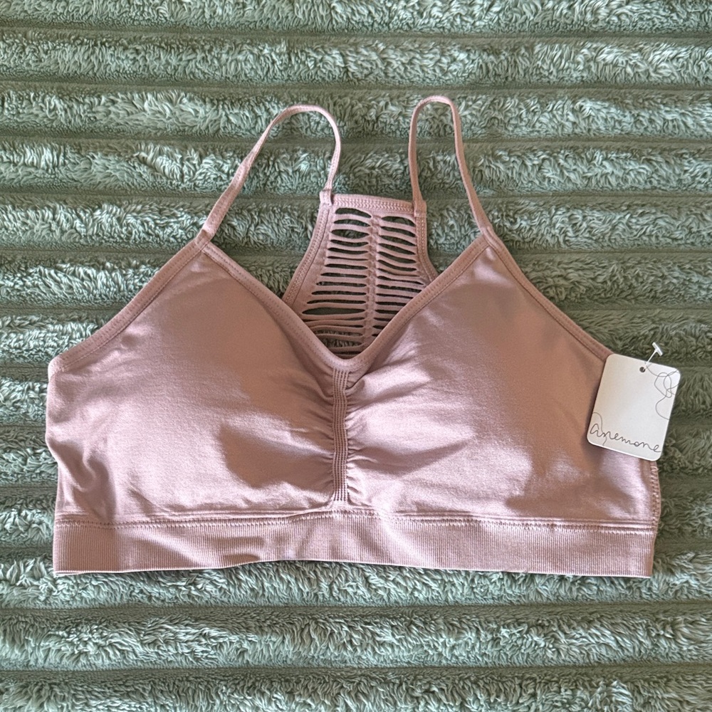 Anemone Dusty Rose Strappy Bralette